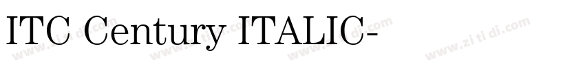 ITC Century ITALIC字体转换